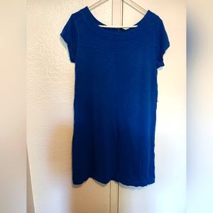 Merona Blue Dress Crew Neck, Back Zipper w/no belt, Stretch in Size MM